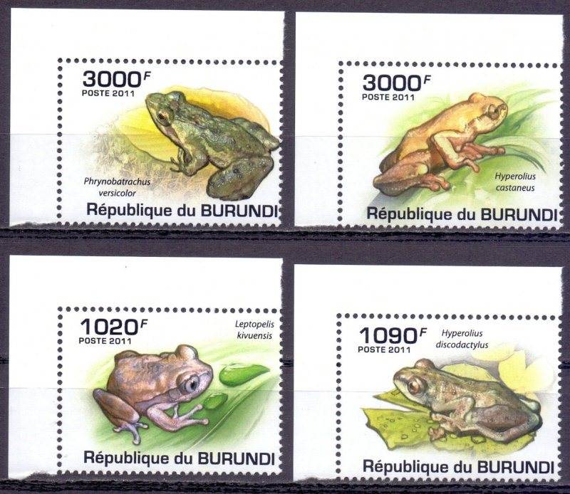 Burundi. 2011. Frogs fauna. MNH.