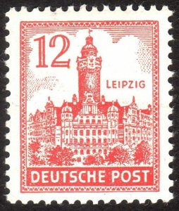 1946, Germany West Saxony 12pfg, MNH, Mi 155y