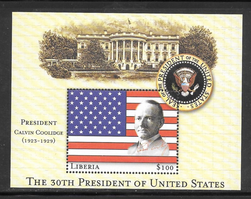 Liberia #2567 MNH Calvin Coolidge Souvenir Sheet (14782)