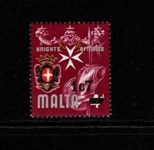 MALTA SG575 1977 1c7 on 4d SURCHARGE MNH