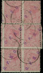 New Zealand QV OPSO o/p’s on Unique block 6 1d 2nd Sidefaces Wellington, Unique