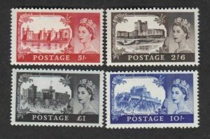 1967 Castle High Values (SG 759-762) No Wmk 2/6 to £1 Superb U/M Set Cat £10 