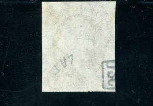 USAstamps Used VF US 1847 Franklin 1st Stamp Sct 1d With Blue Cancel 
