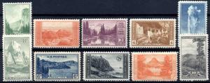 SC#740-49 National Parks Issues (1934) MH *