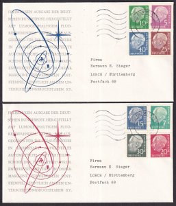 GERMANY (WEST) 1961 Two illustrated typed covers bearing Heuss - 37600