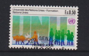 United Nations Geneva  #131  used  1985  university 50c