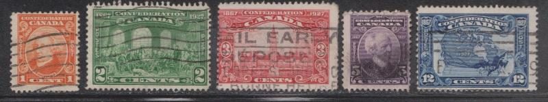 CANADA - Scott # 141-5  Used 60th Anniversary Of Confederation Issue