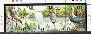 Fiji Sc 1037 NH Strip - Birds
