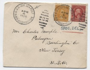 1928 S.S. Pres. Washington seapose special delivery cover to NJ [y8901]