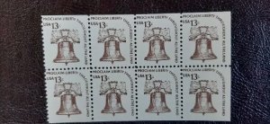 US Scott # 1595c; 13c bklt pane of 8; MNH, og, VF centering.