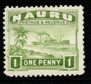 NAURU SG27B 1937 1d GREEN MTD MINT