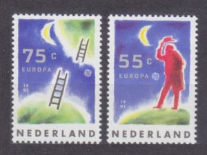 1991 Netherlands 1409-1410 Europa Cept