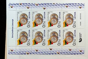 LITHUANIA Sc 1038 NH ISSUE OF 2015 - EURO COINS - (JS23)