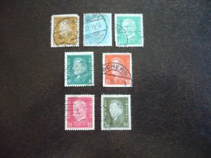 Stamps - Germany - Scott# 366-368,370,371,374,378 - Used Part Set of 7 Stamps