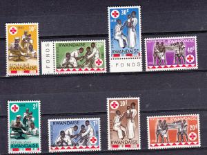 Rwanda   44-51 MNH 1963 Red Cross Centenary