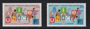 British Virgin Islands # 233-234, UNICEF 25th Anniversary, MInt NH,