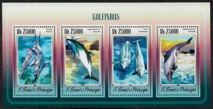 St Thomas & Prince Is #2806 MNH Sheet - Dolphins