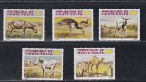 Burkina Faso # 282-286, Domestic Animals, Mint NH, 1/2 Cat.