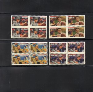 3147-3150 Football Coaches, MNH set/4 blk/4