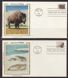 US 1880-1889 Wildlife Colorano S/10 U/A FDC