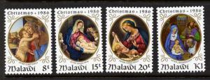 Malawi 490-3 MNH Christmas, Art, Paintings