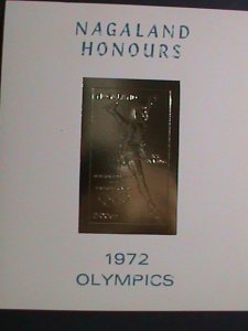 NAGALAND-1972 GOLD REPLICA-PROOF SHEET-OLYMPIC GAMES HONOURING-IMPERF-MNH S/S