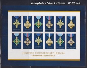 BOBPLATES #5065-8 Service Cross Medals Sheet of 12 VF MNH