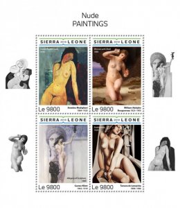 SIERRA LEONE - 2018 - Nude Paintings - Perf 4v Sheet - Mint Never Hinged