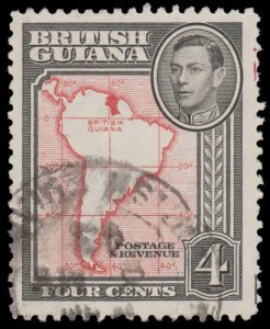 STAMP FROM BRITISH GUIANA 1938 - 52. SCOTT # 232. USED. # 4