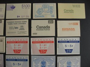 Canada 31 different (Ut varieties) 70s and back complete booklets check them out