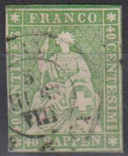 Switzerland #40 F-VF Used CV $100.00 (B4232)