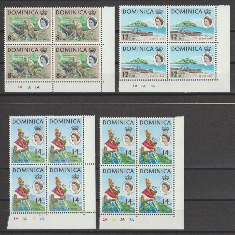 DOMINICA 1963/5 SG 162/78 + 171a MNH