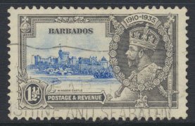 Barbados  SG 242 SC# 187 Used    Silver Jubilee 1935  see details and scans