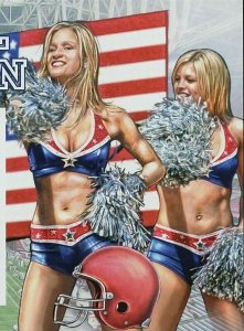 American Football Stamp Sport Cheerleader Field Souvenir Sheet MNH #4361-4363 