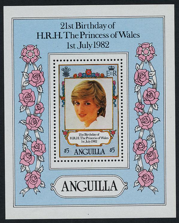 Anguilla 491 MNH Princess Diana 21st Birthday, Flowers