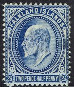 FALKLAND ISLANDS 1904 KEVII 2½D