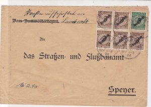 Germany 1924 Lambrecht  Multiple Cancel & Stamps Cover ref 22949