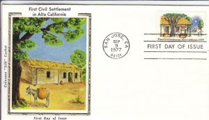 1977, 1st Civil Settlement in Alta, CA, Colorano Silk, FDC (D14543)