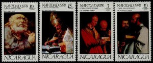 Nicaragua 1095-6, C951-2 MNH Christmas, Paintings, Goya