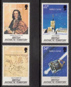 BRITISH ANTARCTIC 1986 Halley's Comet; Scott 129-32, SG 147-50; MNH