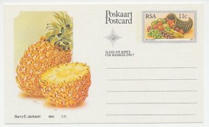 Postal stationery Republic of South Africa 1982 Pineapple