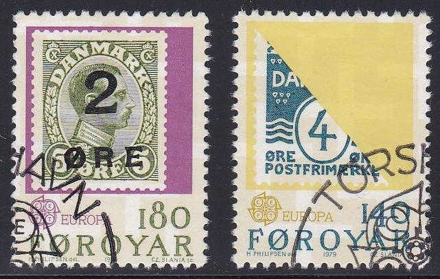 Faroe Islands # 43-44, Europa '79, Used Set