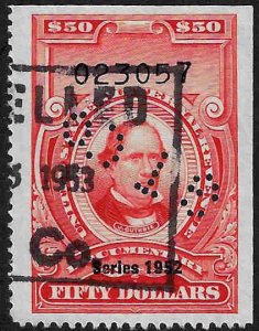 R612 Used... SCV $35.00... Perfin