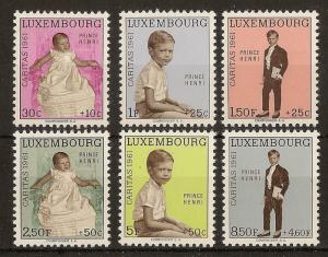 Luxembourg 1961 Caritas SG699-704 MNH