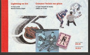 1992 Canada - Sc 1443a,1444a,1445a - MNH VF - Complete Booklet (BK148) - NHL