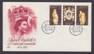 Ascension Sc 229a-229c, 1978 QEII Silver Jubilee, Artcraft FDC, unaddressed., VF