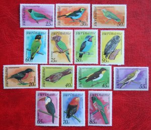 SURINAME 1977  Tropical birds MNH Scott# C58-C71