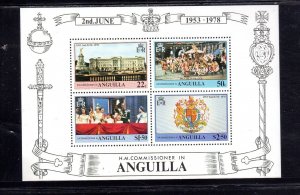 ANGUILLA #318a 1978 QEII CORONATION 25TH ANNIV. MINT VF NH O.G S/S4