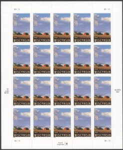 1998 US Scott #3206 Wisconsin Statehood, Sheet of 20 MNH