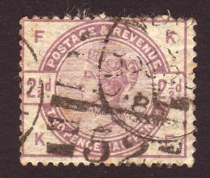 Great Britain 1883 Sc#101, SG#190 2-1/2d Queen Victoria, Queens USED.
